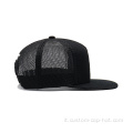 Cappello a maglia di bolletto nero piatto nero personalizzato
